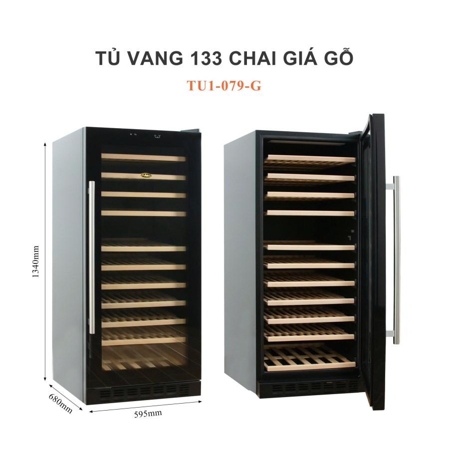 Tủ Rượu Vang ADELA 133 Chai Máy Nén JC-320WS