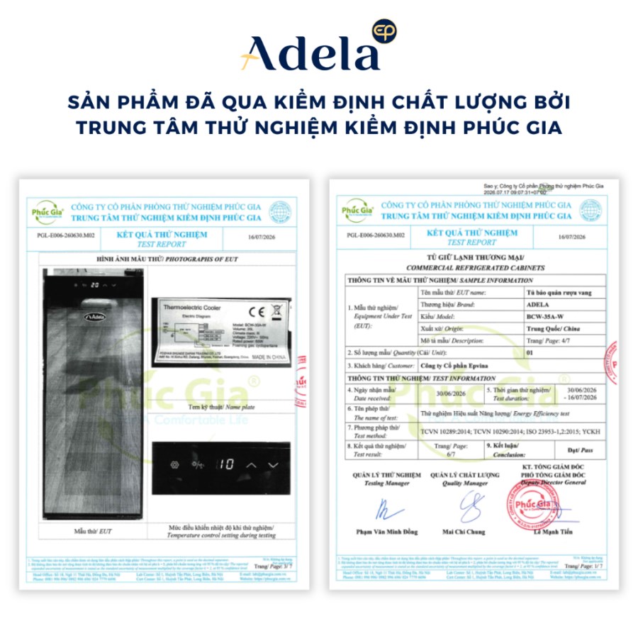 Tủ Rượu Vang Adela 12 Chai Chip BCW-35A-W