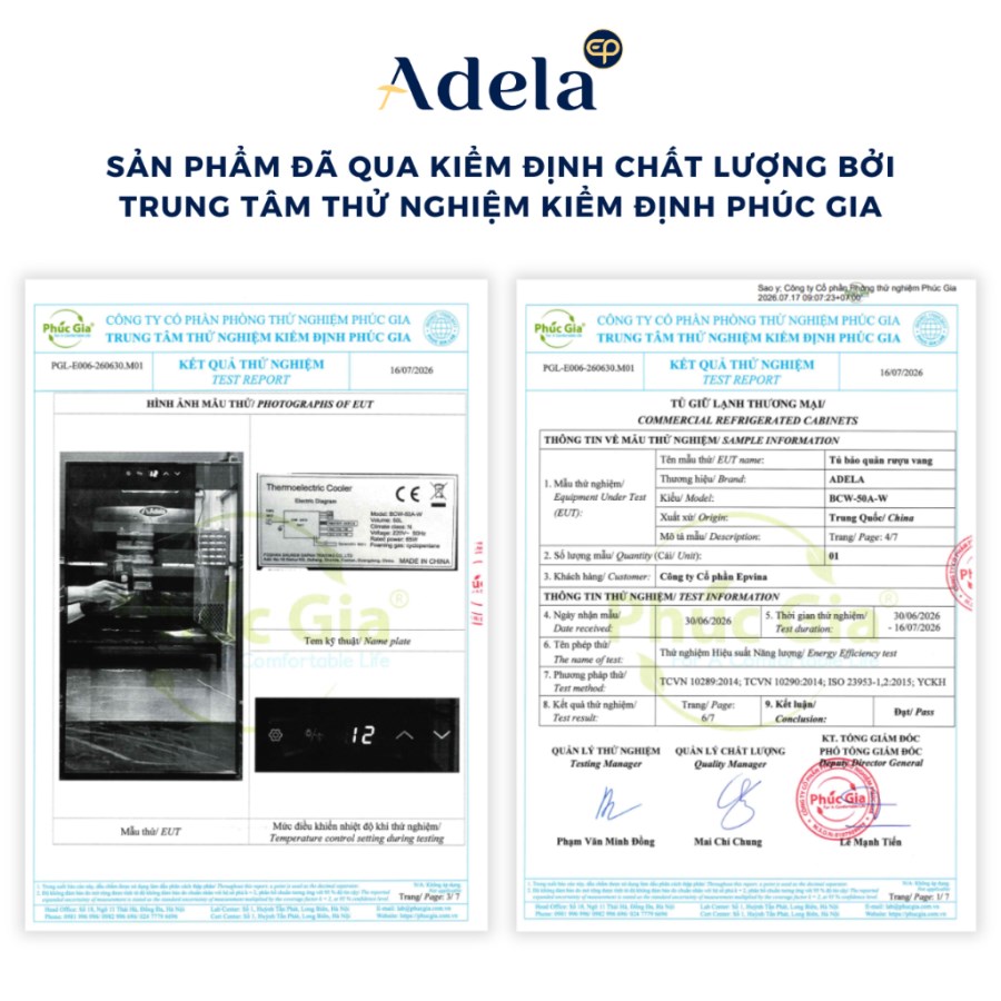 Tủ Rượu Vang Adela 18 Chai Chip BCW-50A
