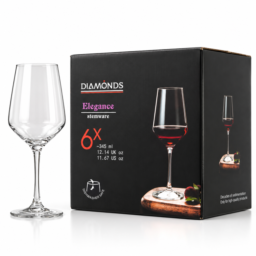 Ly Rượu Vang Thủy Tinh Diamonds 345ml