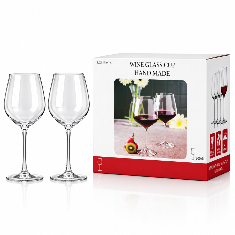 Ly Rượu Vang Thủy Tinh Bohemia 800ml