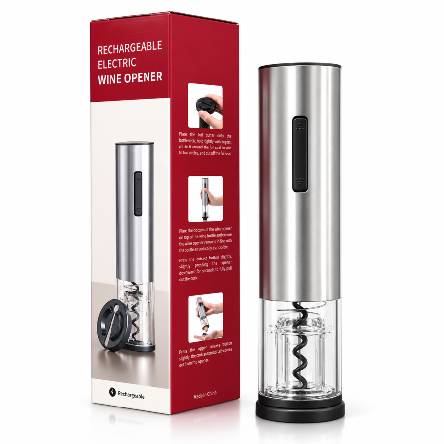 Khui Rượu Vang Điện Tử Adela Inox
