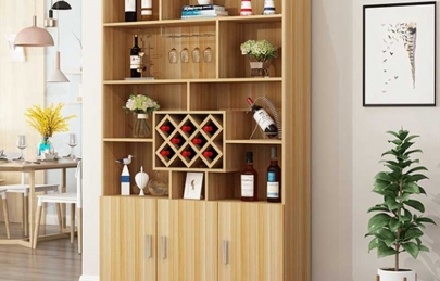 5 mẫu tủ rượu gỗ công nghiệp đẹp cho không gian nhà ở