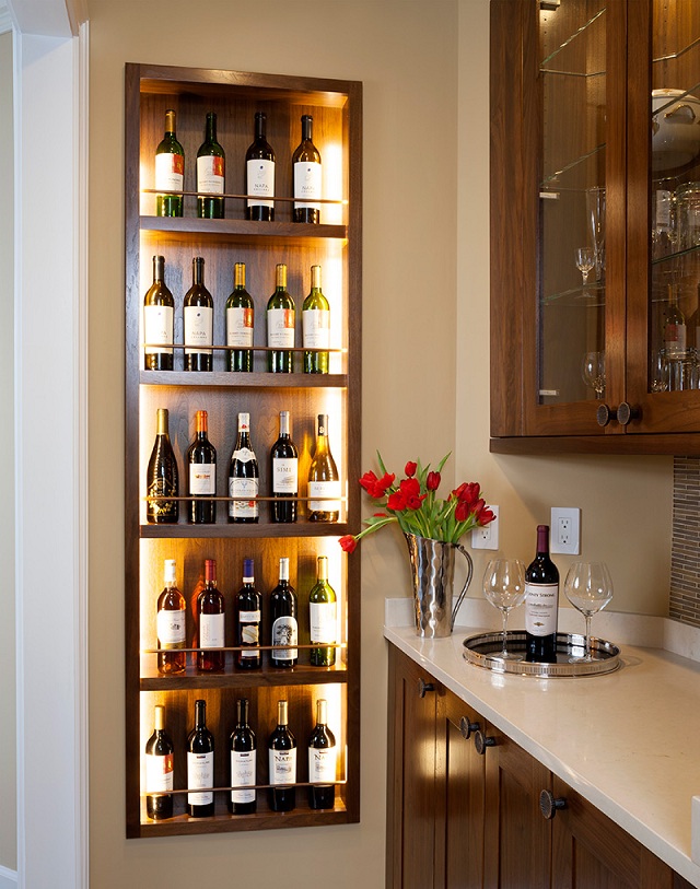 Top 5 mẫu tủ rượu âm tường phòng bếp đẹp, làm mưa làm gió 2023